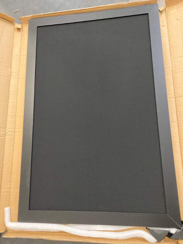 Photo 5 of Board2by Cork Board Bulletin Board 20 x 30, Black Aluminium Framed Corkboard, Office Board for Wall Cork, Large Wall Mounted Notice Pin Board with 16 Push Pins for School, Home & Office
