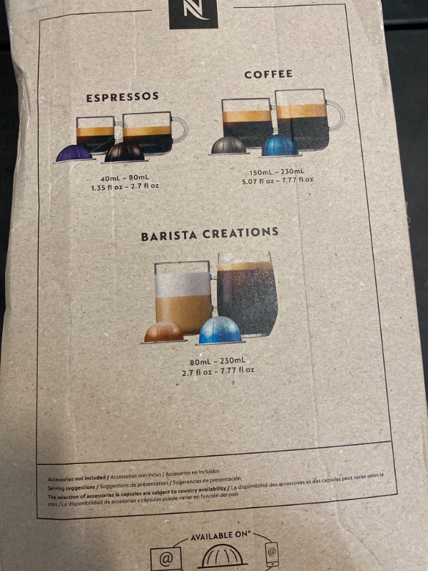 Photo 8 of Nespresso VertuoPlus Coffee and Espresso Machine by De'Longhi, 38 ounces, Matte Black
