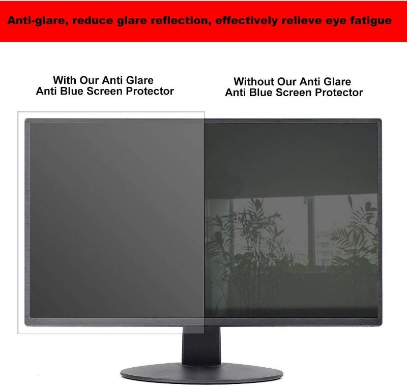 Photo 3 of 29" Anti Blue Light Anti Glare Screen Protector Fit Diagonal 29" Desktop Monitor 21:9 Widescreen, Reduce Glare Reflection and Eyes Strain, Help Sleep Better (26.5" W x 11.25" H)
