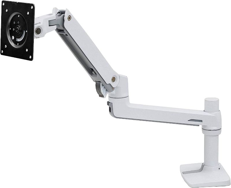 Photo 2 of Ergotron – LX Premium Single Monitor Arm, VESA Desk Mount – for Monitors Up to 34 Inches, 7 to 25 lbs – White
