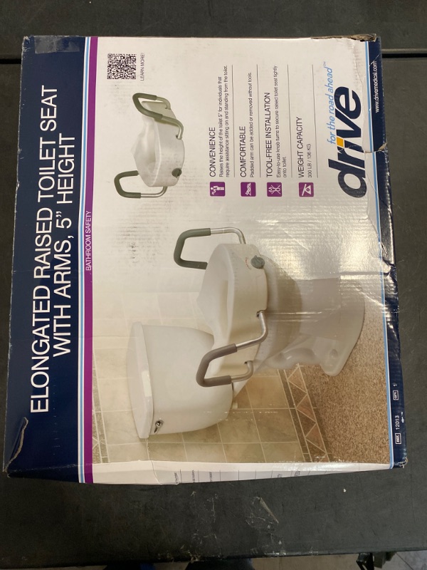 Photo 6 of Drive Medical 5" Raised Toilet Seat with Removable Padded Arms, Standard Seat
