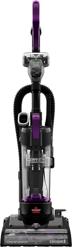 Photo 1 of BISSELL CleanView Compact Turbo Upright Vacuum with Quick Release Wand, Full Size Power, Compact Size for Apartments & Dorms, 3437F
