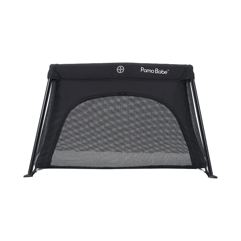 Photo 3 of Pamo babe Lightweight Travel Crib, Portable and Easy to Carry Baby Playard, Travel Playard for Baby with Soft Mattress Pad(Black)
