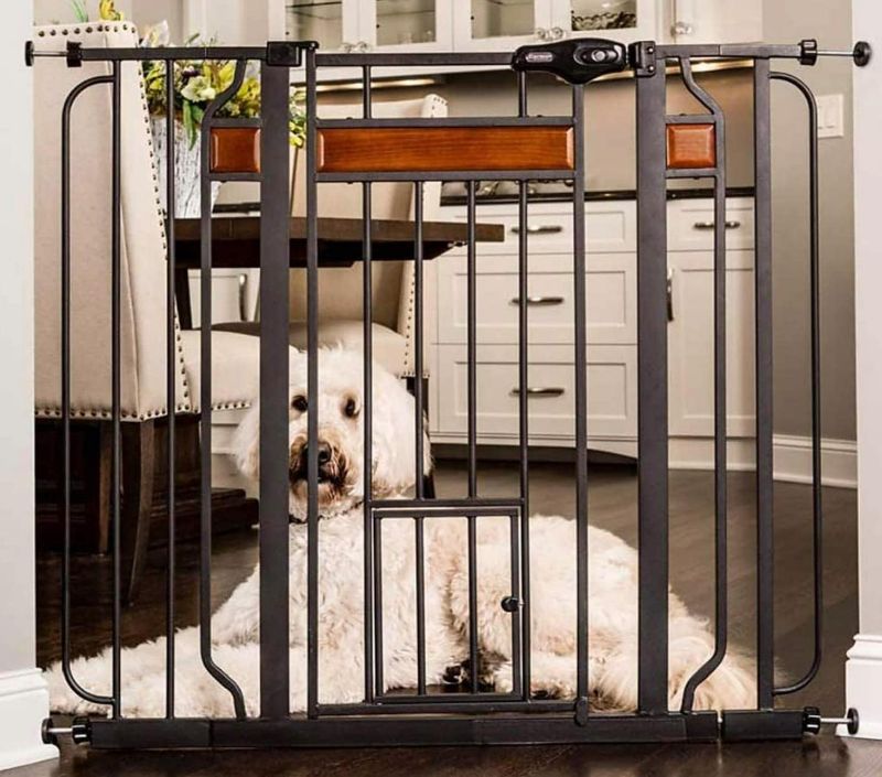 Photo 1 of DESIGN PAW EXTRA TALL WALK-THRU PET GATE with Small Pet Door
