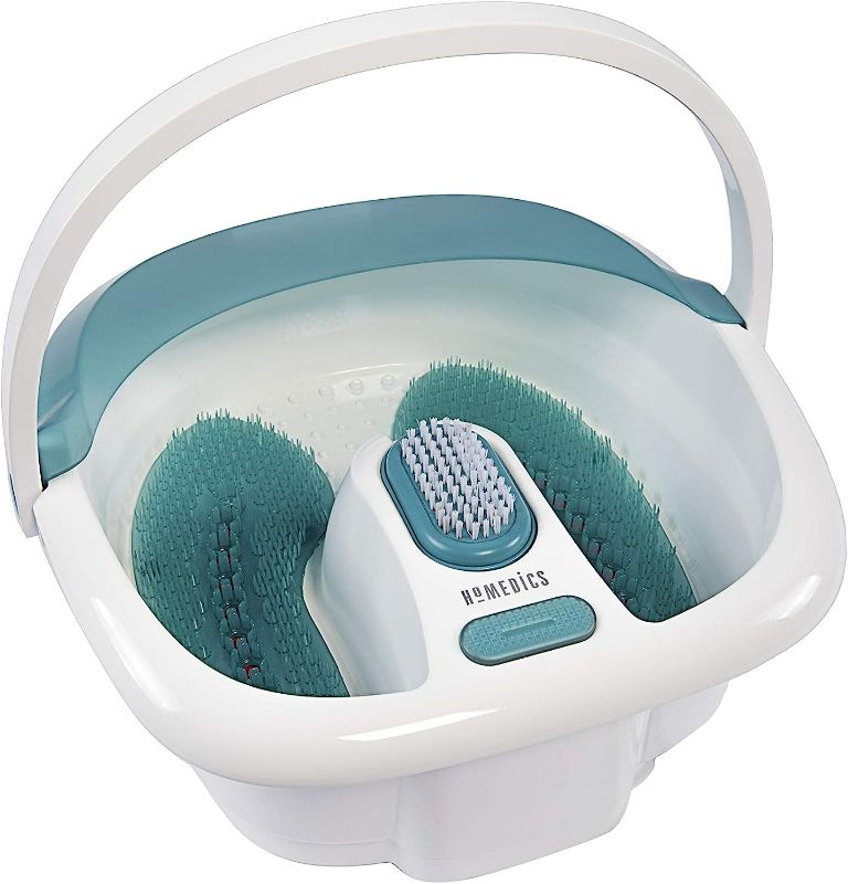 Photo 1 of Homedics Bubble Elite Foot Spa Massager with Heat Boost, 2-in-1 Removable Pedicure Center, Toe-Touch Control, Easy Tote Handle with Splash Guard
