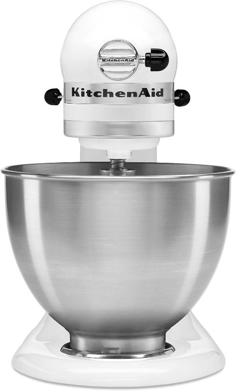 Photo 2 of KitchenAid Classic Series 4.5 Quart Tilt-Head Stand Mixer K45SS, White
