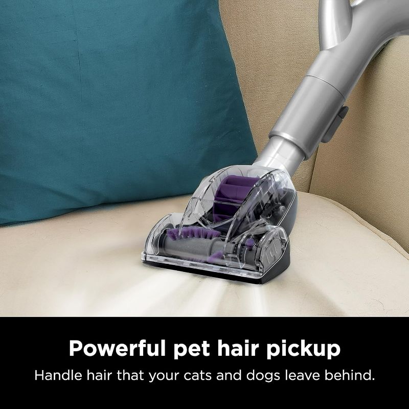 Photo 3 of Shark NV356E Navigator Lift-Away Professional Upright Vacuum with Swivel Steering, HEPA Filter, XL Dust Cup, Pet Power, Dusting Brush, and Crevice Tool, Perfect for Pet Hair, White/Silver
