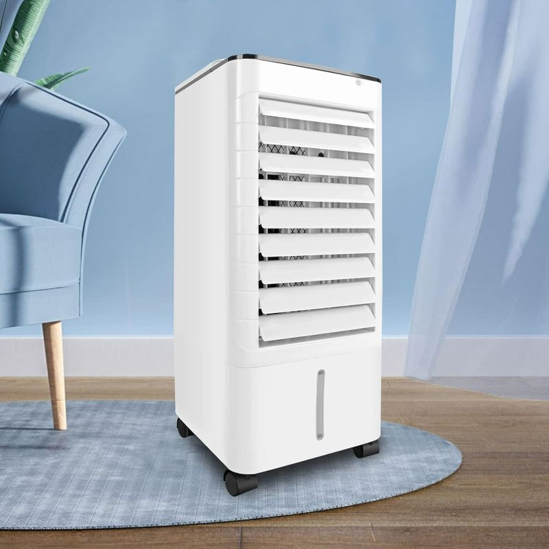 Photo 3 of Evaporative Air Cooler,3-IN-1 Windowless Portable Air Conditioner,Oscillation Swamp Cooler and Humidification-Includes Ice Packs-12 Hour Timer&Remote,Ideal for Home, Office, Bedroom, Kitchen
