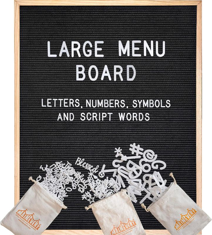 Photo 1 of Large Letter Board 24x30 Inch, Large Felt Letter Board, Large Menu Board Letter, Letter Board Letter, Felt Board Large Message Board, Changeable Letter Board Large Black Letter Board Sign Restaurant
