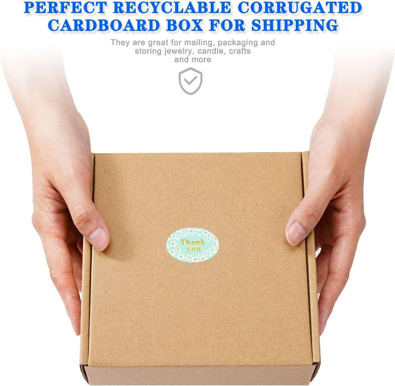 Photo 2 of Small Shipping Boxes, 25Pcs 6x6x2 Inches Moving Boxes Small Recyclable Burst Resistant High Strength Corrugated Cardboard Boxes for Small Business Packaging Mailing Literature
