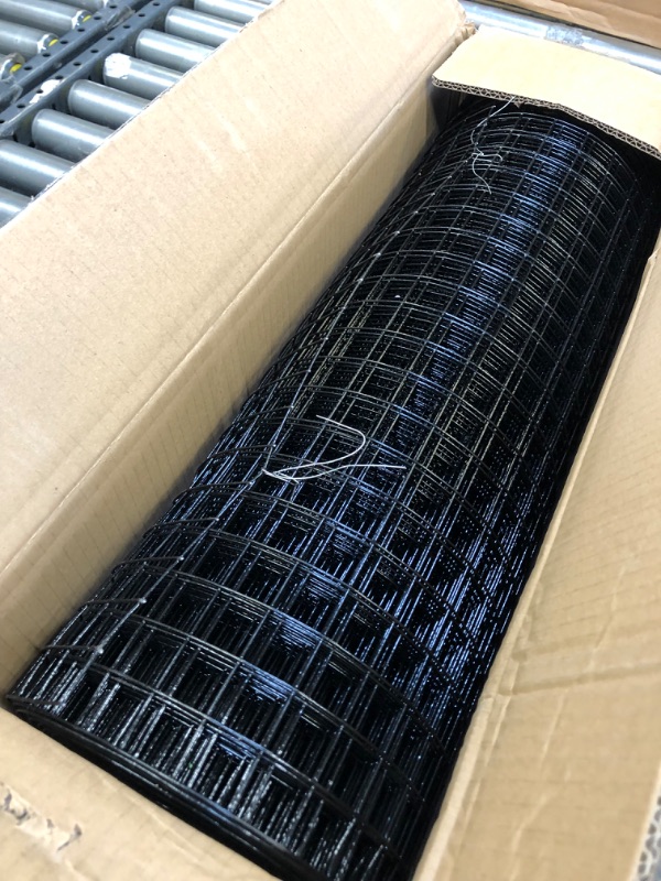 Photo 2 of 24'' x 50' 1inch Hardware Cloth 16 Gauge Black Vinyl Coated Welded Fence Mesh for Home and Garden Fence and Home Improvement Project (24'' x 50') 24inch×50ft