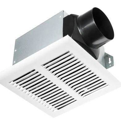 Photo 1 of 80 CFM Ceiling Mount Room Side Installation Heavy-Duty Bathroom Exhaust Fan, ENERGY STAR
