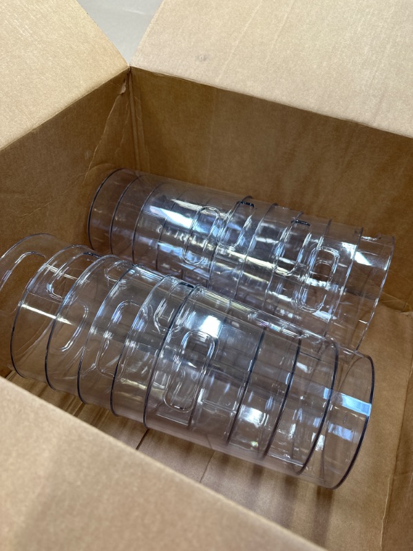 Photo 3 of 12Pack Small Waking Flower Bucket Clear Plant Pots Plastic Container Clear Plastic Vase Hydroponic Pot Round Flower Vase Acrylic Trash Can