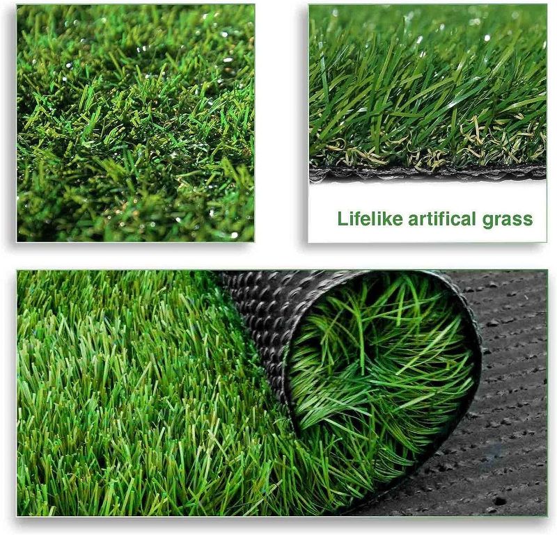 Photo 1 of  4' x 6' (24 Square Feet) Realistic Fake Grass Deluxe Turf Synthetic Turf Thick Lawn Pet Turf