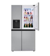 Photo 1 of LG Door in Door 27.12-cu ft Side-by-Side Refrigerator with Ice Maker (Printproof Stainless Steel)
