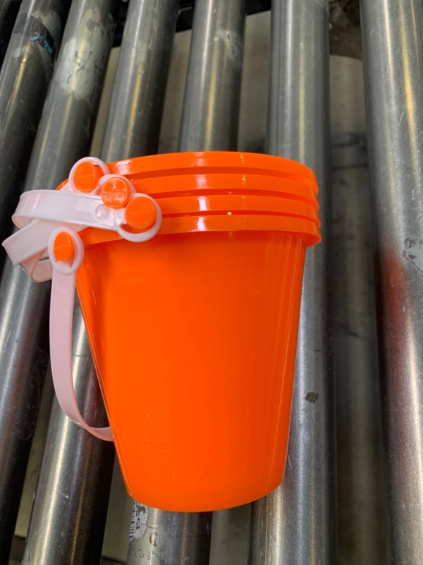 Photo 1 of 4 Pack of Orange Toy Buckets
