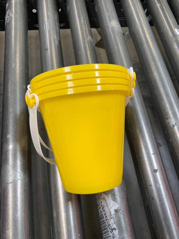 Photo 1 of 4 Pack of Yellow Toy Buckets
