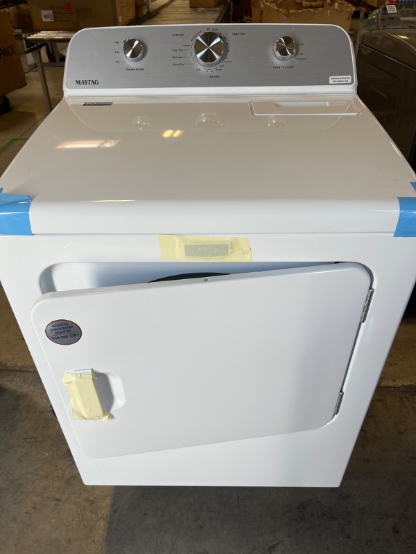 Photo 2 of 7.0 cu. ft. 240-Volt White Electric Vented Dryer with AUTODRY Drying System