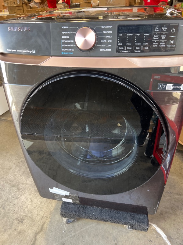 Photo 1 of 4.5 cu. ft. High-Efficiency Front Load Washer with Self-Clean+ in Brushed Black