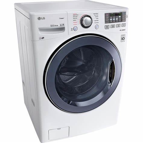 Photo 1 of LG 4.5 Cu. Ft. Stackable Front Load Washer in White with Coldwash Technology
