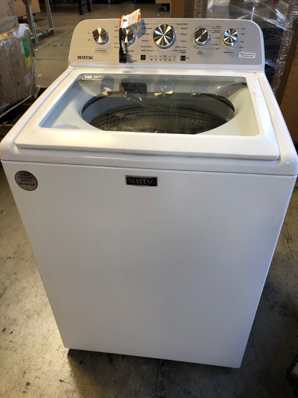 Photo 5 of Maytag 4.5 cu. ft. Top Load Washer in White Electric
