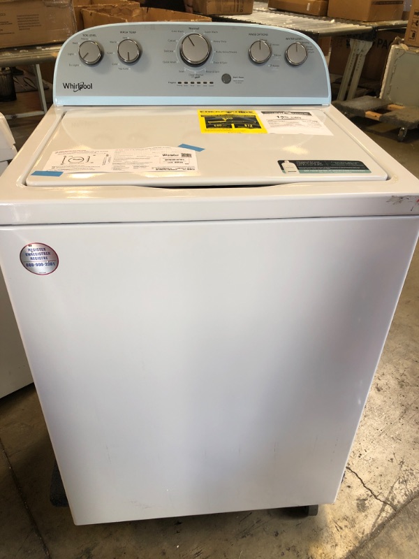 Photo 1 of Whirlpool 3.9 cu. ft. High Efficiency White Top Load Washing Machine with Soaking Cycles
