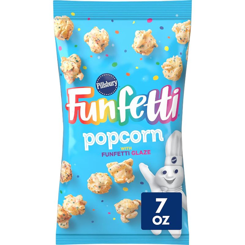 Photo 1 of 2 PACK--Funfetti Popcorn with Funfetti Glaze, Snack Bag, 7 oz- BEST BY- 12/29/2023
