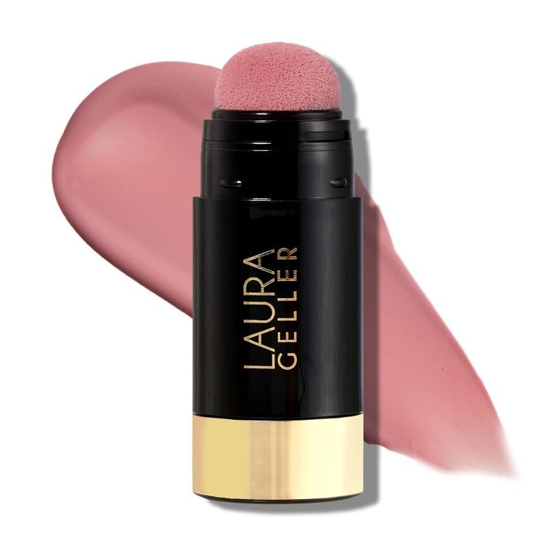Photo 1 of LAURA GELLER NEW YORK Serum Blush Tint - Practical Pink - Lightweight Liquid Blush - Weightless Watercolor Cheek Color - Hyaluronic Acid - Sheer Finish
