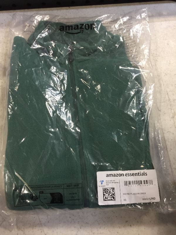 Photo 2 of Amazon Essentials Men's Full-Zip Polar Fleece Vest (Available in Big & Tall) Polyester Dark Green X-Small