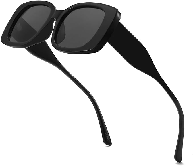 Photo 1 of Dollger Rectangle Sunglasses for Women Men 90s Trendy Retro Sun Glasses UV 400 Protection Square Fram Shades
