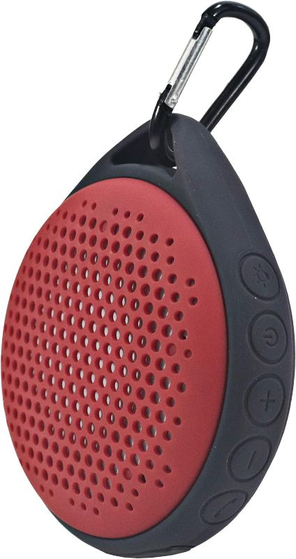 Photo 1 of Magnavox MMA3623-RD Waterproof Bluetooth Speaker with Color Changing Lights in Red
