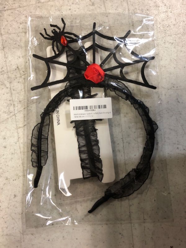 Photo 1 of  Spooky Halloween Headband Set - Women's Spiderweb Hair Accessories