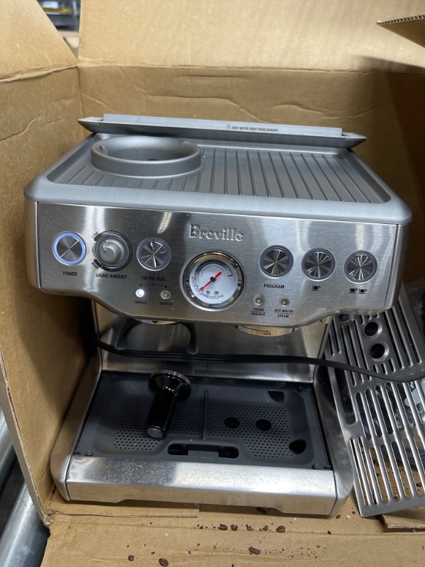 Photo 3 of **Missing Parts**Breville Barista Express Espresso Machine, Brushed Stainless Steel, BES870XL
