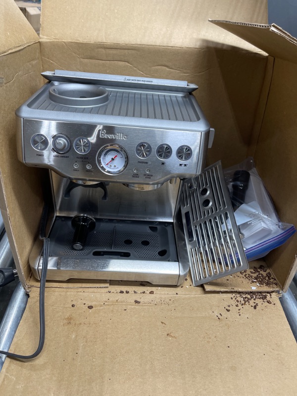 Photo 2 of **Missing Parts**Breville Barista Express Espresso Machine, Brushed Stainless Steel, BES870XL
