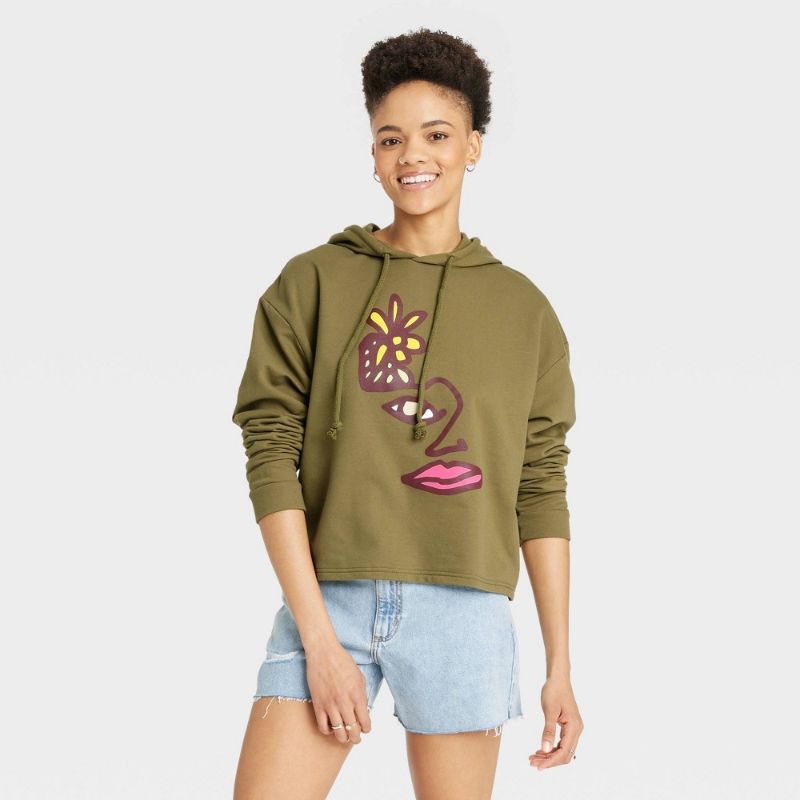 Photo 1 of Pride Adult Blu Face Hoodie - Olive Green
SIZE XS 