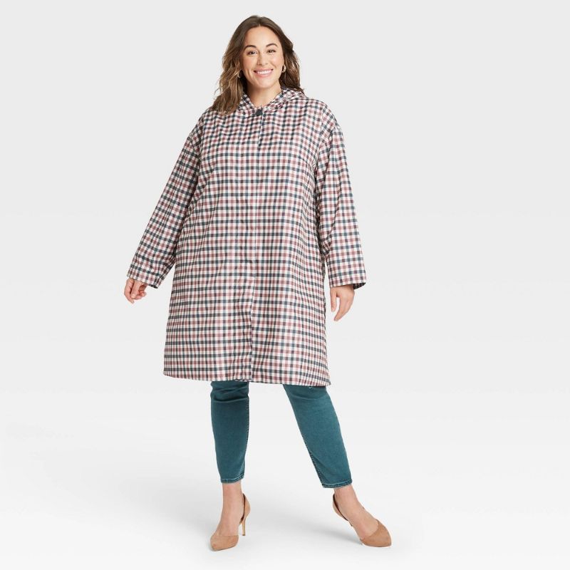 Photo 1 of Women's Plus Size Rain Coat - Ava & Viv™ Stucco Plaid
SIZE 4X 