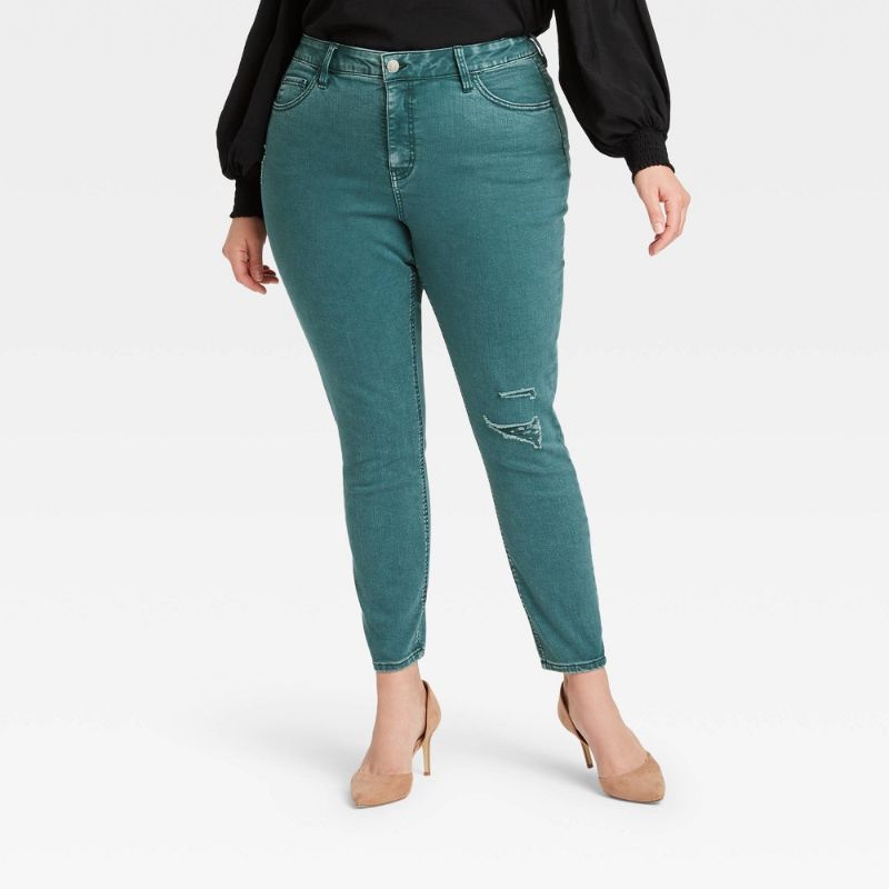 Photo 1 of Women's Plus Size High-Rise Ankle Skinny Jeans - Ava & Viv™
SIZE 20W