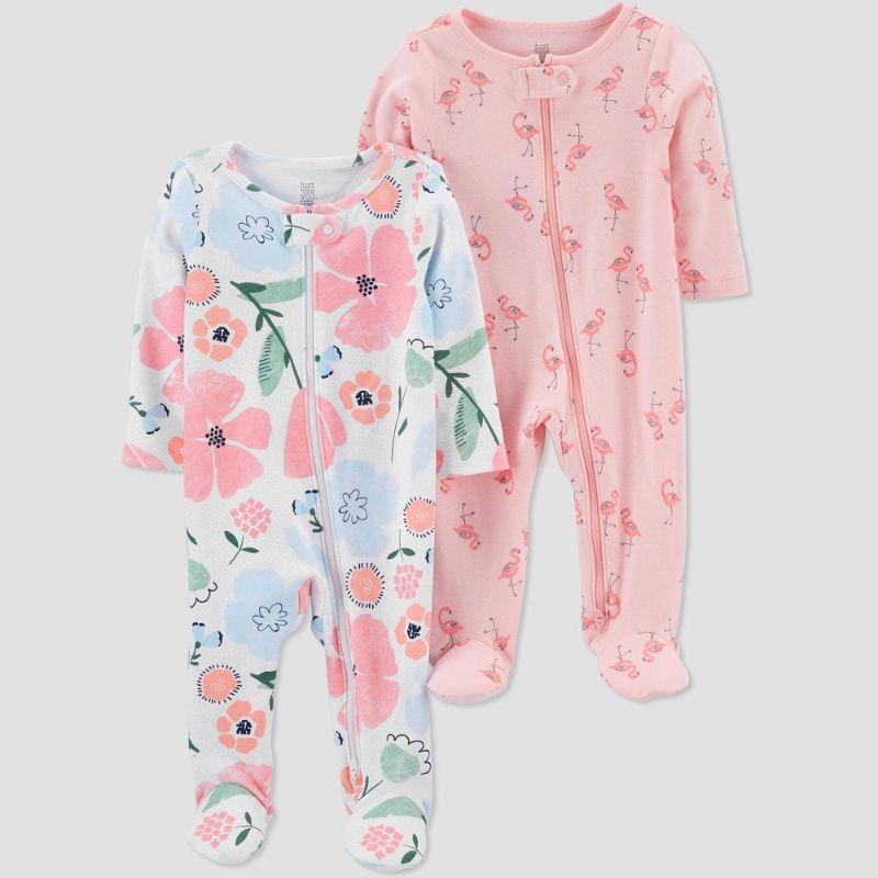 Photo 1 of Baby Girls' 2pk Flamingo/Floral Sleep N' Play - Just One You® Made by Carter's Pink
SIZE 6 MONTH 