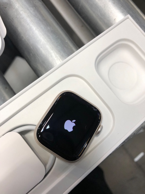 Photo 2 of Apple Watch Series 8 [GPS 41mm] Smart Watch w/ Starlight Aluminum Case with Starlight Sport Band - M/L. Fitness Tracker, Blood Oxygen & ECG Apps, Always-On Retina Display, Water Resistant
