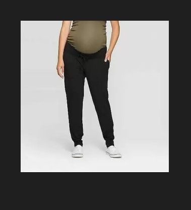 Photo 1 of Women's Maternity Jogger Pants - Isabel Maternity, Black , Medium
