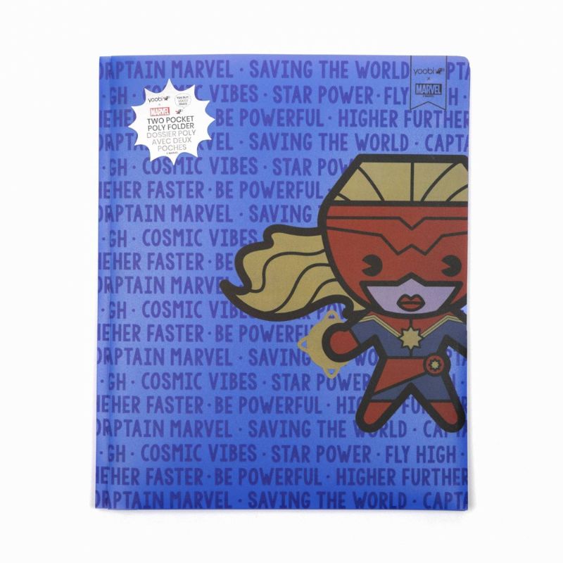 Photo 1 of Marvel Captain Marvel Yoobi™ Plastic Folder with Prongs 2 Pocket Purple
SET OF 10