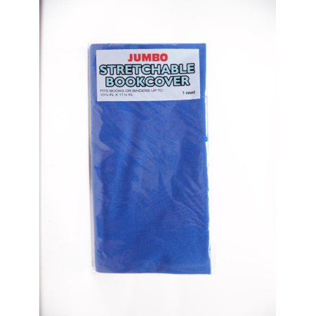 Photo 1 of Jumbo Blue Stretchable Bookcover Fits Books or Binders up to 10½ in X 11½ in
