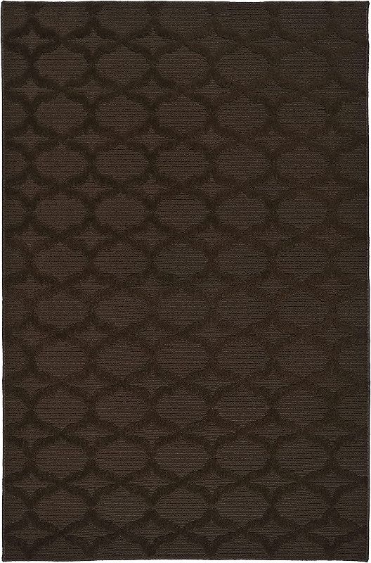 Photo 1 of 4X6 FT TRELLIS AREA  RUG - BROWN 