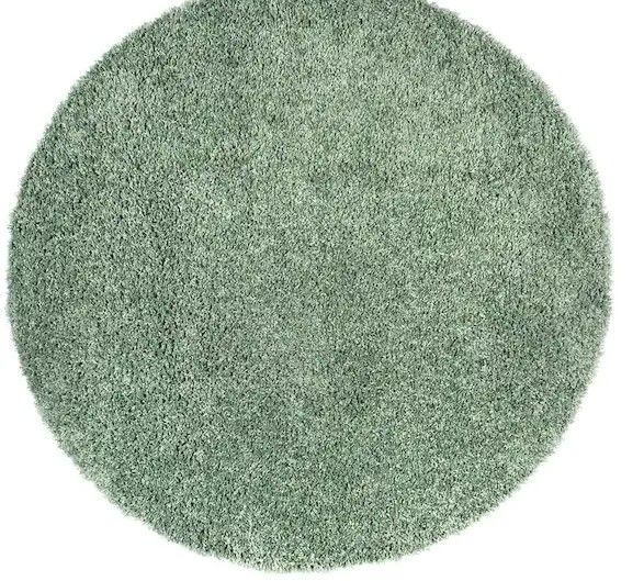 Photo 1 of **USED, NEEDS CLEANING**
Kara Solid Shag Green 6 ft. x 6 ft. Indoor Round Area Rug
