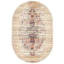 Photo 1 of **USED, NEEDS CLEANING**
 Sarita Distressed Persian Area Rug, 5' x 8' Oval, Sand
