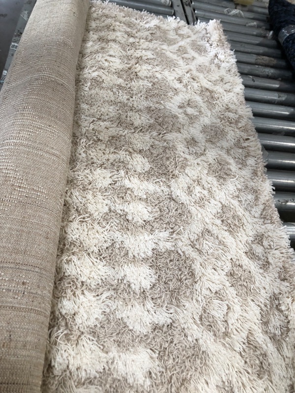 Photo 3 of **USED, NEEDS CLEANING**
USG2303-4357 4 Ft. 3 in. X 5 Ft. 7 in. Urban Shag Machine Woven Rug, Cream & Beige
