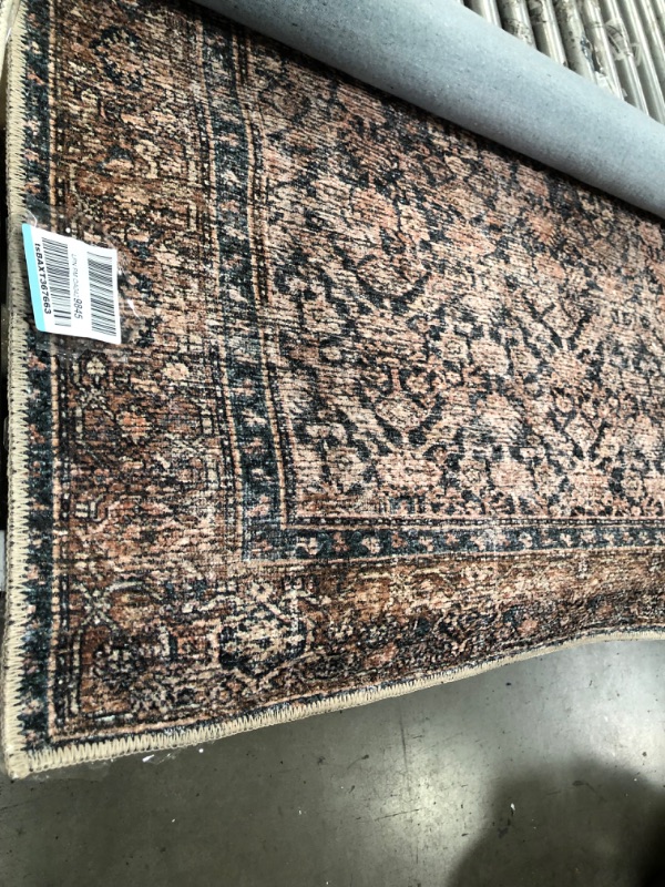 Photo 2 of **USED, NEEDS CLEANING**
Amber Lewis X Loloi Billie Collection BIL-01 Ink / Salmon 6' X 9' Area Rug
