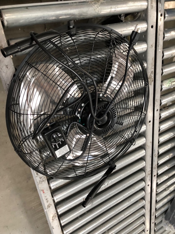 Photo 2 of HealSmart 20 Inch 3-Speed High Velocity Heavy Duty Metal Industrial Floor Fans Quiet for Home, Commercial, Residential, and Greenhouse Use, Outdoor/Indoor, Black, 20"
