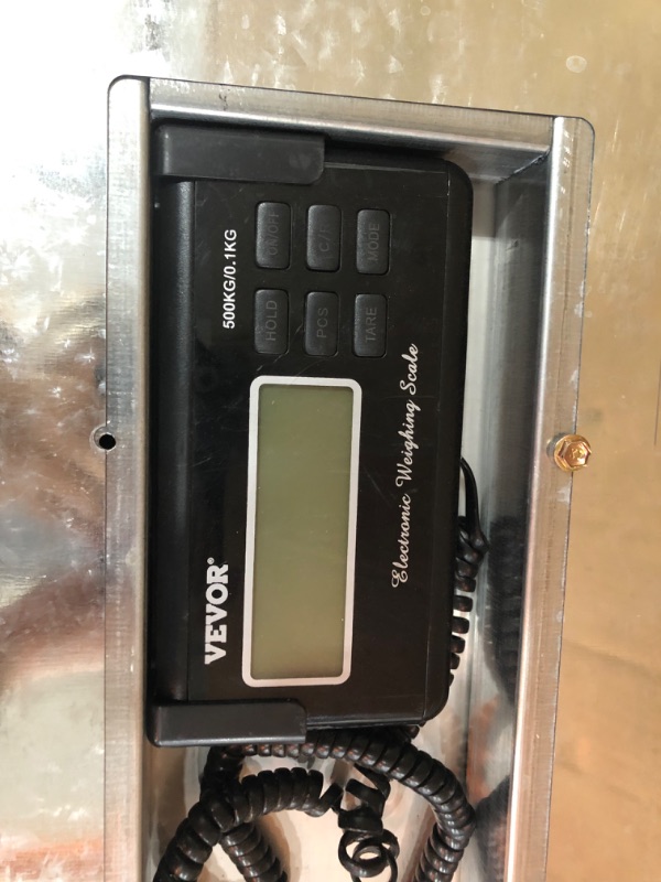 Photo 3 of ***PARTS ONLY*** VEVOR 1100lbs x 0.2Lbs Livestock Scale Shipping Scales Large Platform 40.6x20.9Inch Stainless Steel Vet Scale Industrial Floor Scale Large Animal Dog Pig Scale Goat Weight Scale Pet Digital Scale
