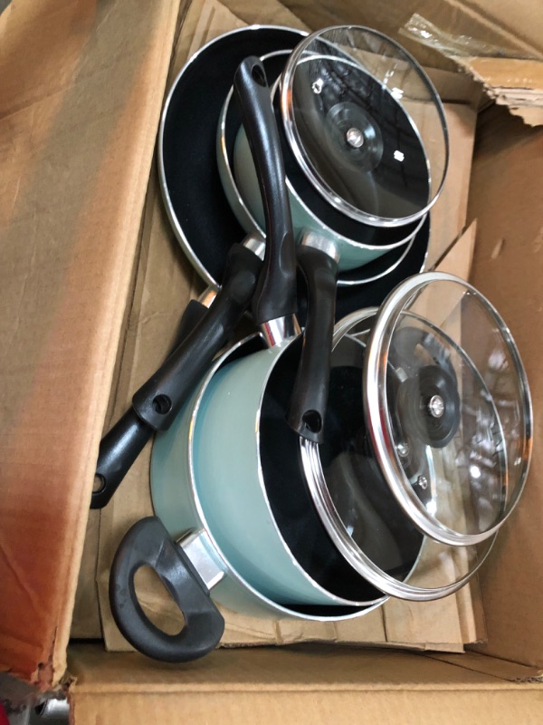 Photo 4 of Aluminum Alloy Non-Stick Cookware Set Pots and Pans - 8-Piece Set
